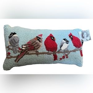 Pillow Needlecraft Cardinal Bird Nature SANDY‎ LYNAM CLOUGH 17 x 9 NEW WITH TAG